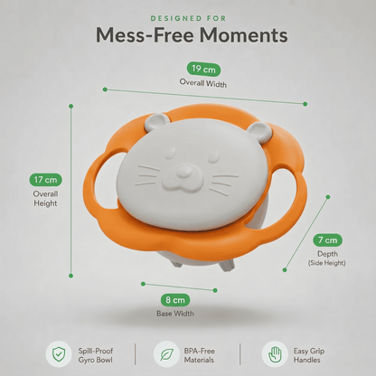 PawBowl 360° Rotating Spill-Proof Kids Bowl